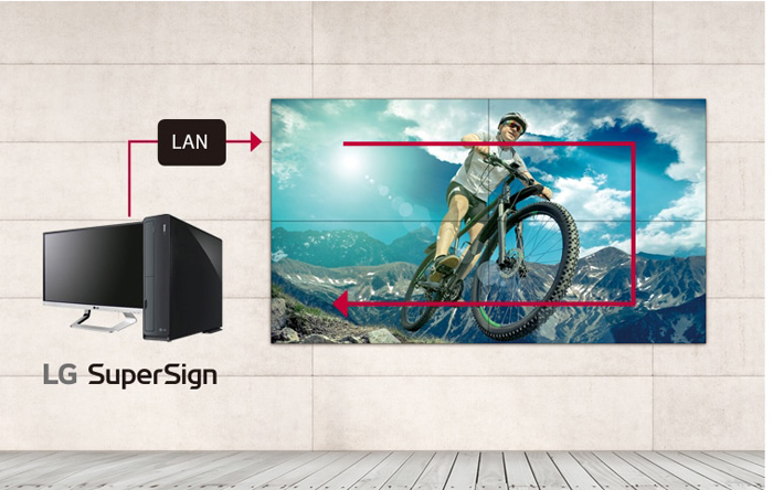 LG 55VH7E video wall