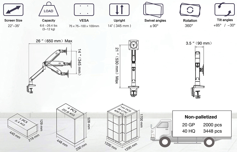 NB F100A for monitor 22 to 35 inch