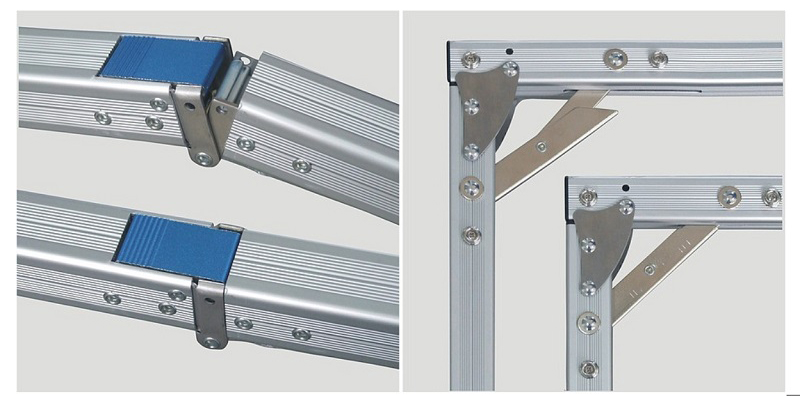 cách lắp màn chiếu khung gấp di động Exzen 180 inch 4 3