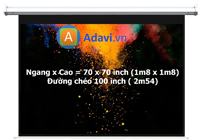 Màn chiếu điện 100 inch