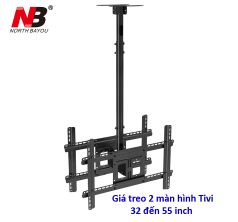 Giá Treo 2 Màn Hình Tivi 32 - 55 inch Thả Trần Nhập Khẩu NB-T590-15