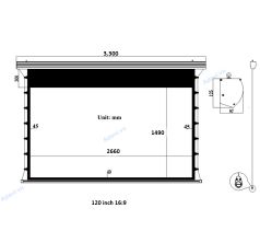Màn chiếu Tab-Tension Apollo 120inch tỷ lệ 16 9