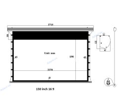 Màn chiếu Tab-Tension Apollo 150inch tỷ lệ 16 9