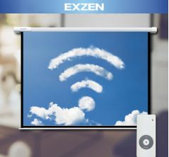 Màn Chiếu Điện Tử Exzen 120 inch tỷ lệ 1 1
