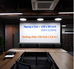 Màn Chiếu Treo Kéo Tay Apollo 150 inch