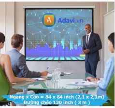 Màn Chiếu Treo Tường Kéo Tay Exzen 120 inch
